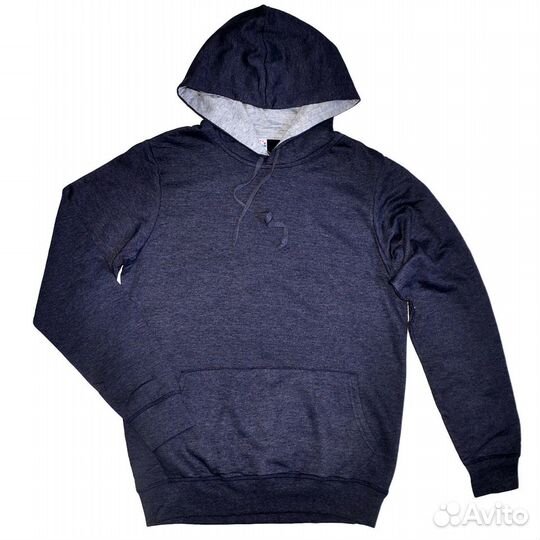 Худи тёплые толстовки синий меланж