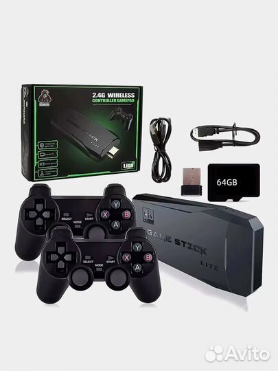 Game Stick Lite 64 Gb+флешка 16 Gb с бессмертиями
