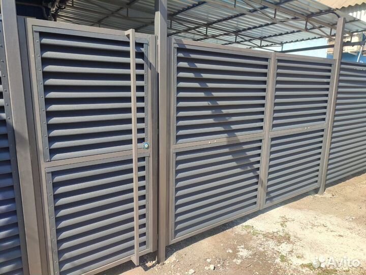 Ворота распашные и калитка