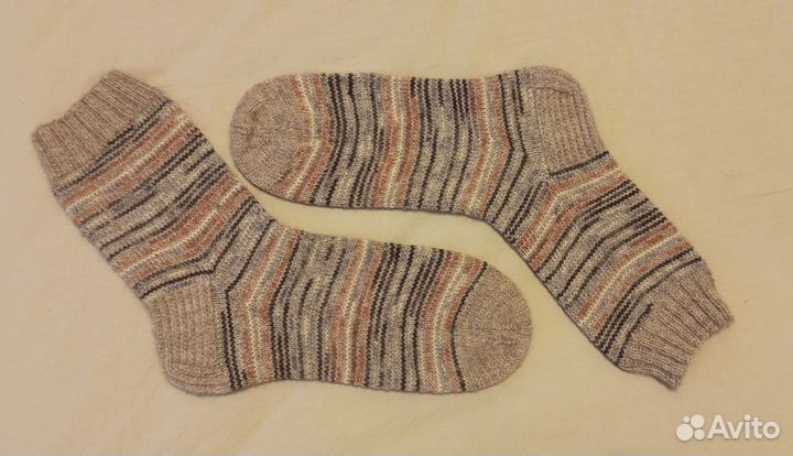 Носки мужские шерстяные, ручная работа