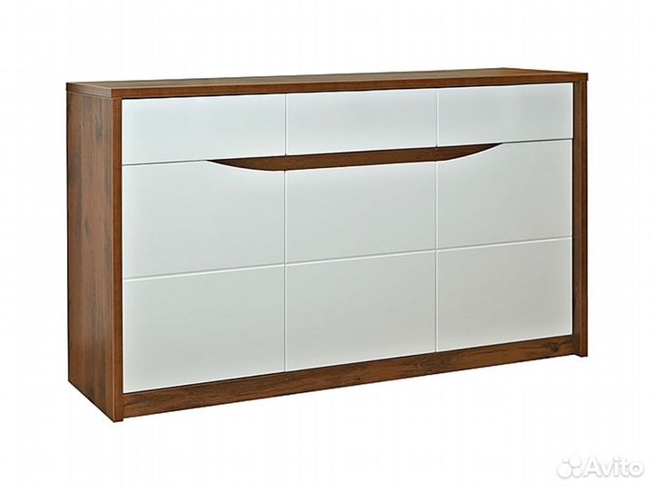 Тумба монако, Дуб Саттер + Белый глянец, без подсв