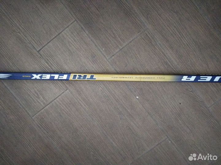 Палка труба хоккейная bauer Tri Flex Gold с крюком