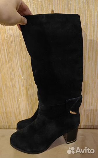 Сапоги зимние замшевые