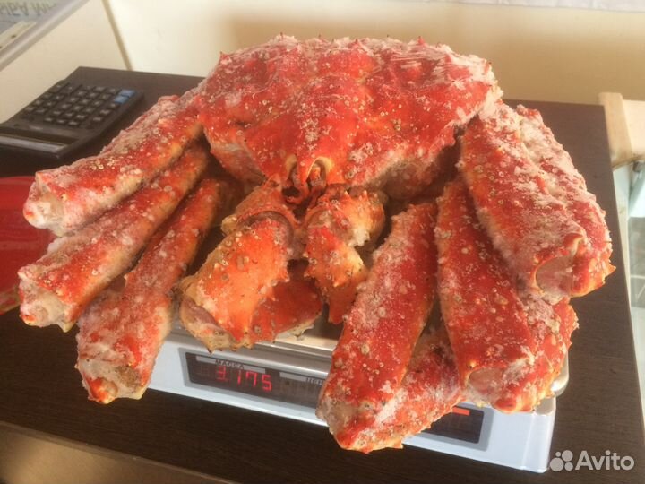 Краб Камчатский, варёно-мороженый (целый)