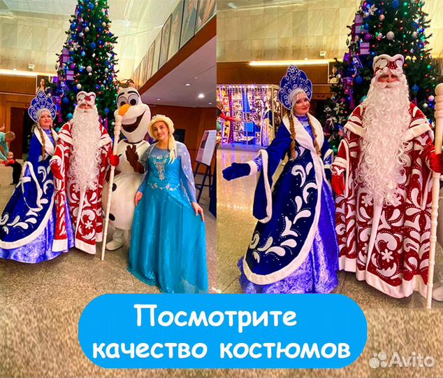 Дед Мороз и Снегурочка в детский сад, школу, детям