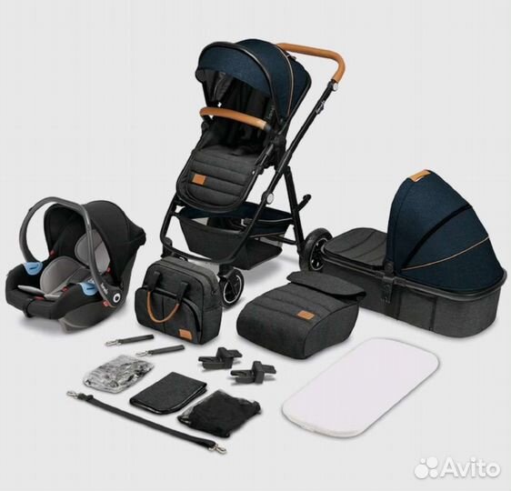 Коляска Lionelo Amber 3 в 1 Blue Navy