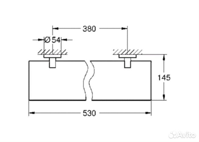 Grohe 40799001 Полка стеклянная