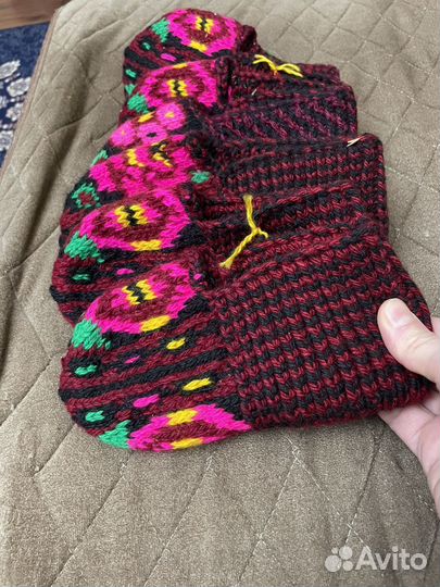 Носки шерстяные вязаные