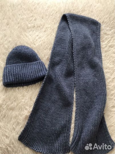 Шапка и шарф женские на флисе