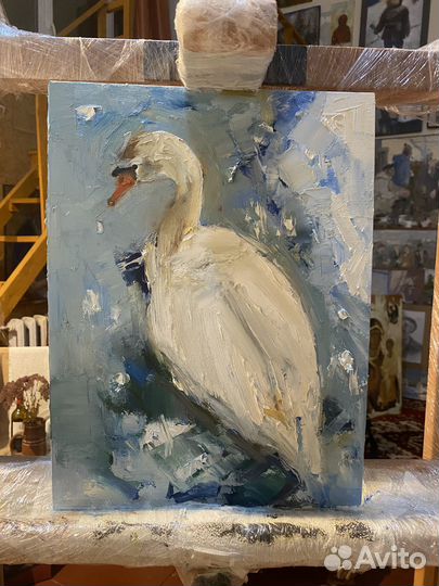 Картина «Лебедь», 30*40, масло
