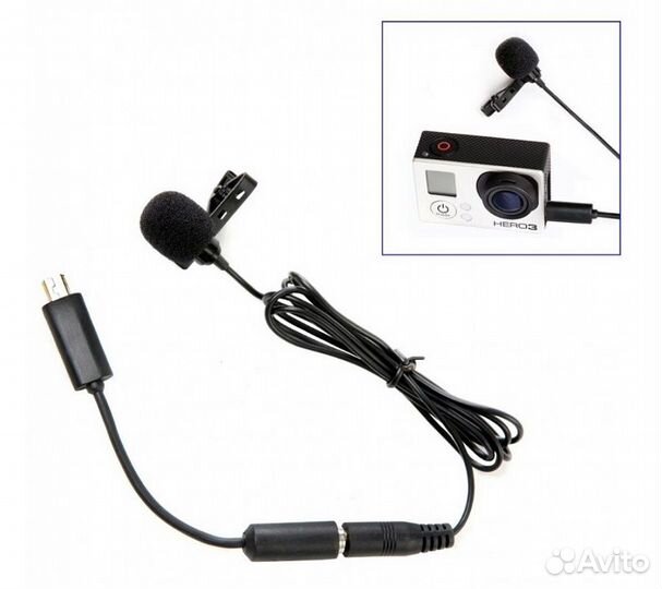 Микрофон петличный Boya BY-LM20 для камер GoPro