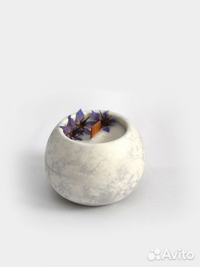 Набор: декоративная ваза, ароматизированная свеча