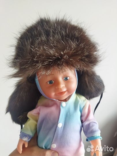 Норковая шапка детская