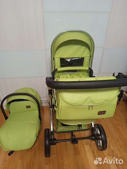 Новинка Коляска 3 в 1 luxmom 608 экокожа