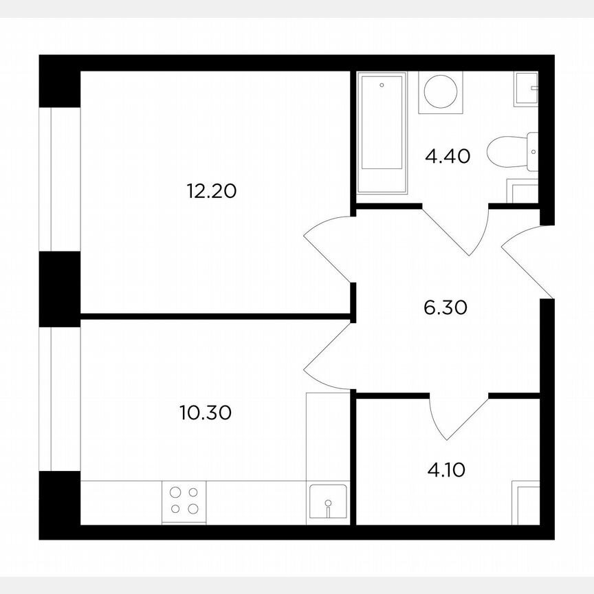 1-к. квартира, 37,3 м², 17/17 эт.