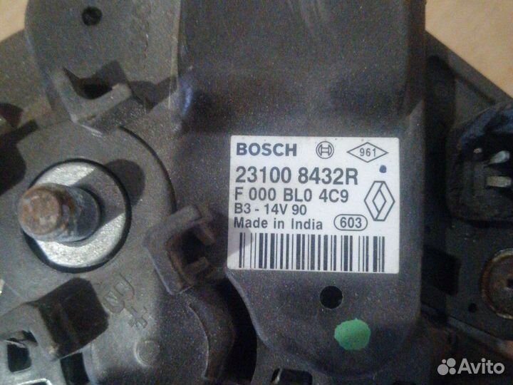 Генератор renault sandero 1,6, 2014 года