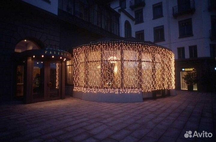 Гирлянда штора уличная 2х2