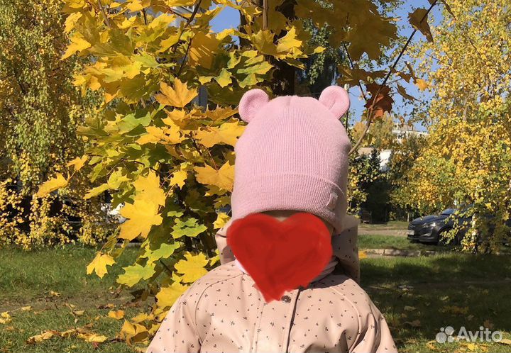 Демисезонная шапка с ушками