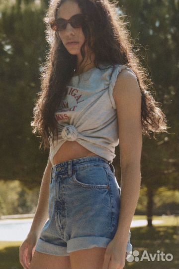 Джинсовые шорты MOM Zara 36