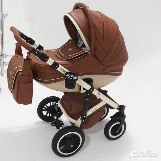 Детские коляски 3 в 1 из эко кожи