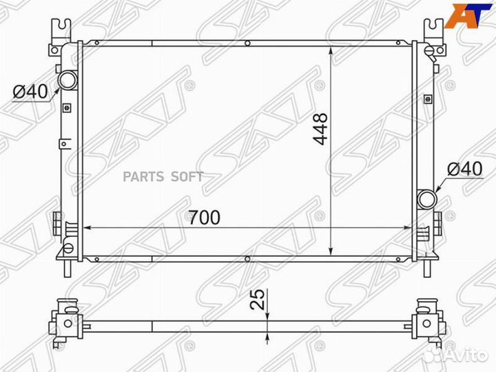 Радиатор охлаждения Крайслер Пацифика 04