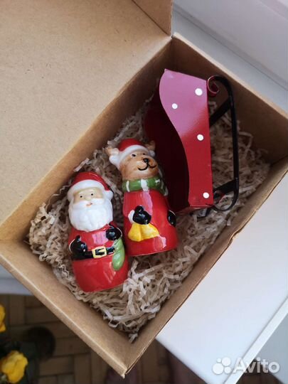 Солонка и перечница набор новогодний подарок