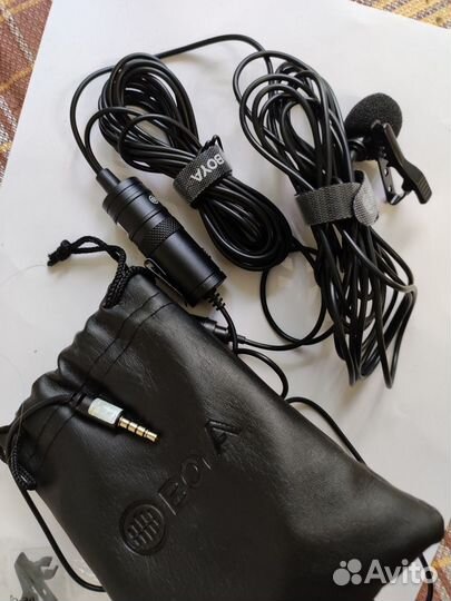 Микрофон boya с двойной петличкой
