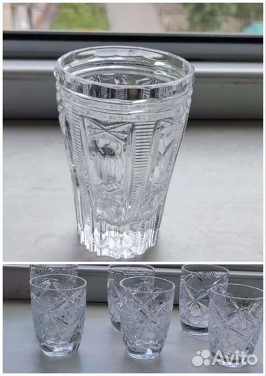 Хрустальные стаканы и стопки СССР