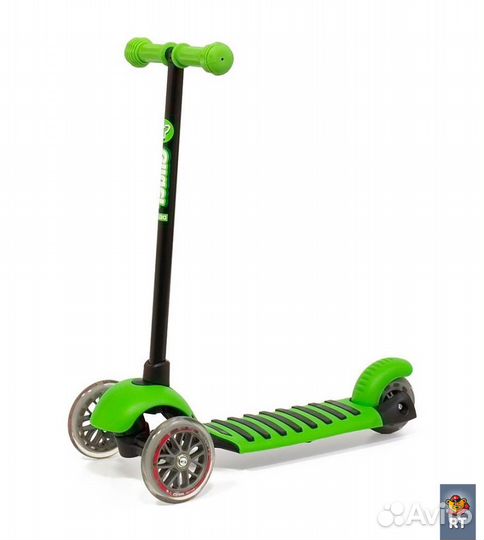 Самокат ybike 3-х колесный glider mini зелёный