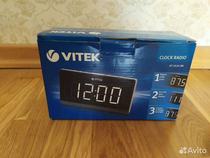 Часы радио vitek T-3524 BK