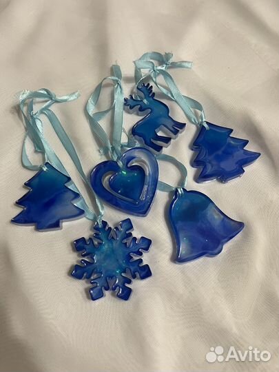 Новогодние игрушки из эпоксидной смолы