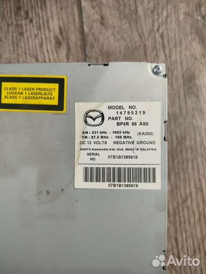 Магнитола на mazda 3 bk