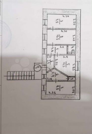 3-к. квартира, 53 м², 2/2 эт.