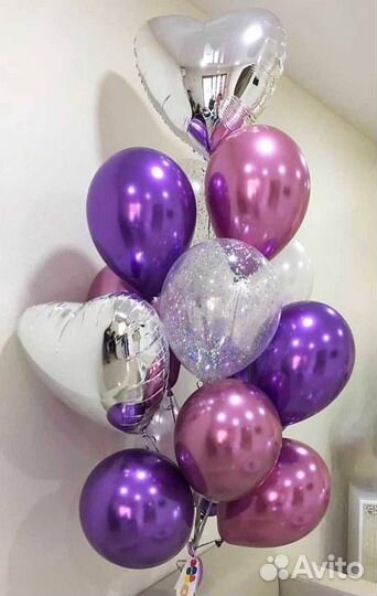 Воздушные шары с гелием, гелевые шарики