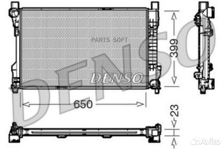 Радиатор 650x399 mercedes C-class W203/S203/CL203