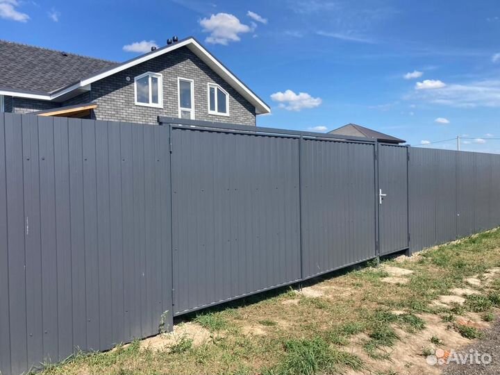 Забор из профлиста под ключ