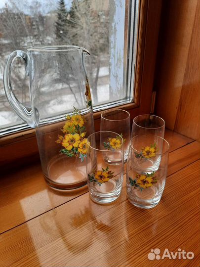 Ваза, селедочница, рюмки, стаканы стекло СССР