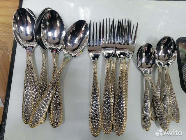 Набор ложка вилка и чайная 18шт