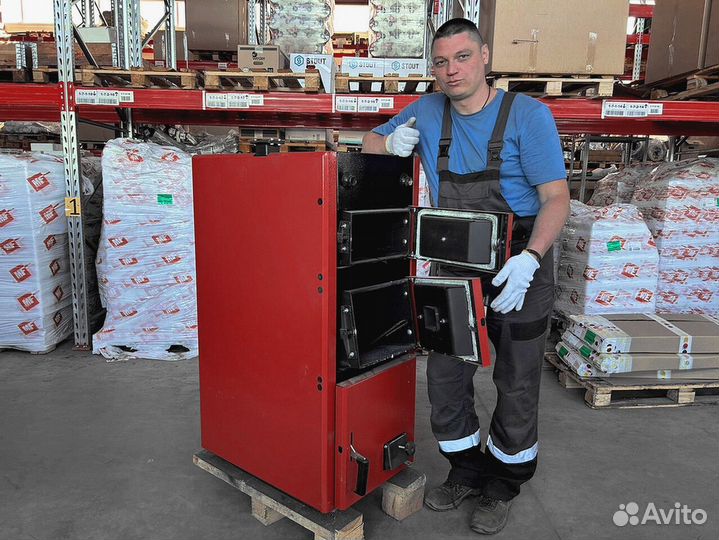 Дровяной полуавтоматический котел maxi 40 кВт