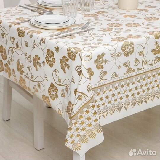 Клеёнка столовая на тканевой основе, ширина 137 см