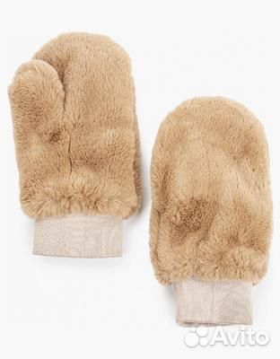 Новые комплекты ушанка + варежки черный и беж