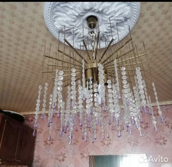 Люстра хрустальная Чехословакия
