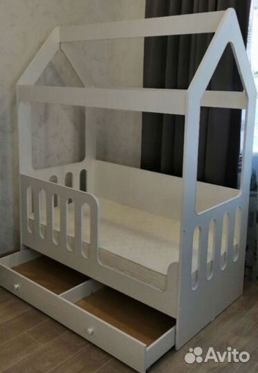 Детская кровать 80 160 домик