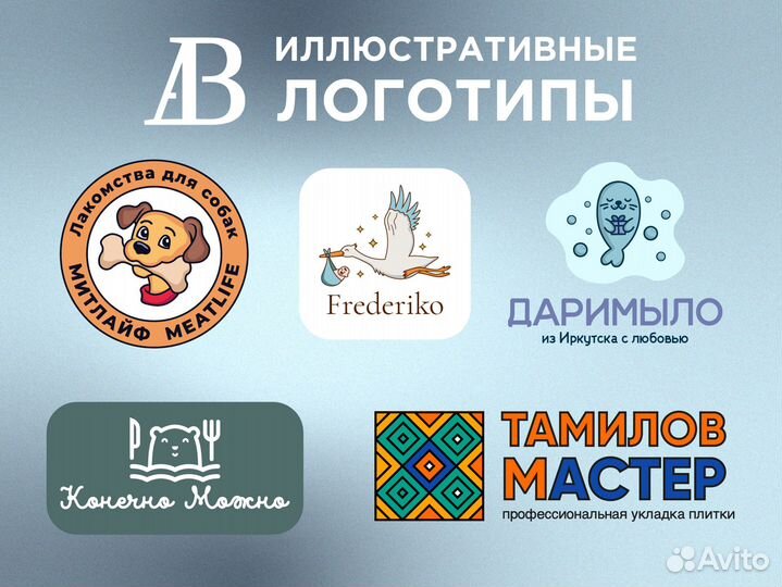 Создание логотипа Карточки товаров Визитки Дизайн