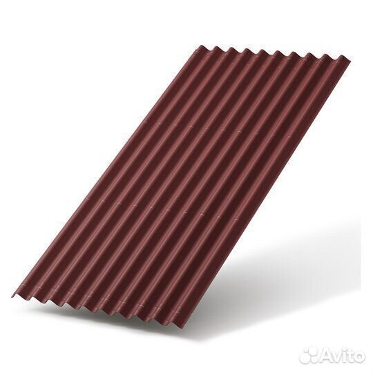 Кровельный лист ондулин Смарт 1,95*0.96м красный