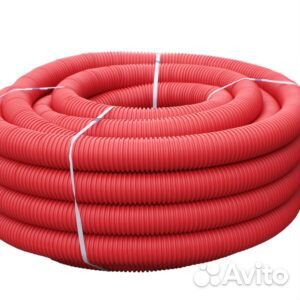 Труба дренажная двухслойная красная 110 мм