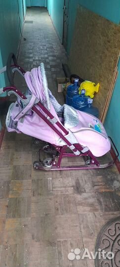 Детские санки коляска