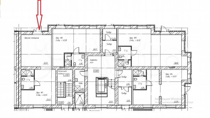 Свободного назначения, 63.03 м²