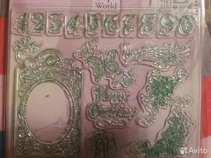 Винтажные силиконовые штампы (печати). Германия