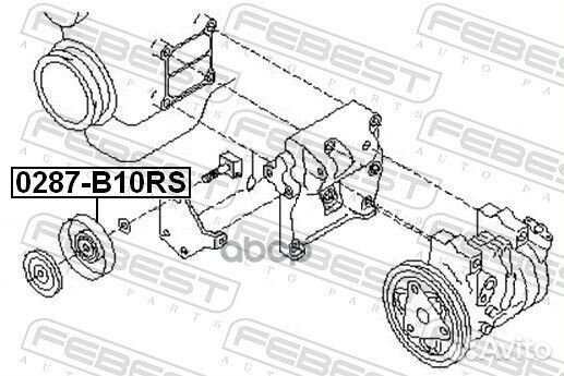 Ролик натяжной Nissan Almera N16 00-06 0287B10RS